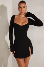 Long Sleeve A-Line Mini Dress