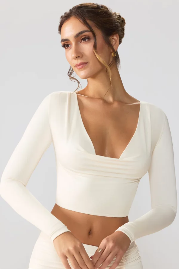 Slinky Jersey Plunge Neck